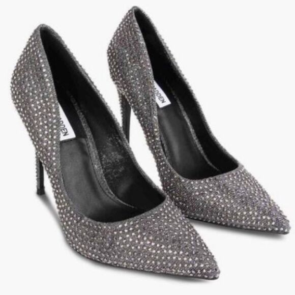 NWOT STEVE MADDEN Stilleto Rhinestne ClassicPump Gray Size 7 - Picture 12 of 12